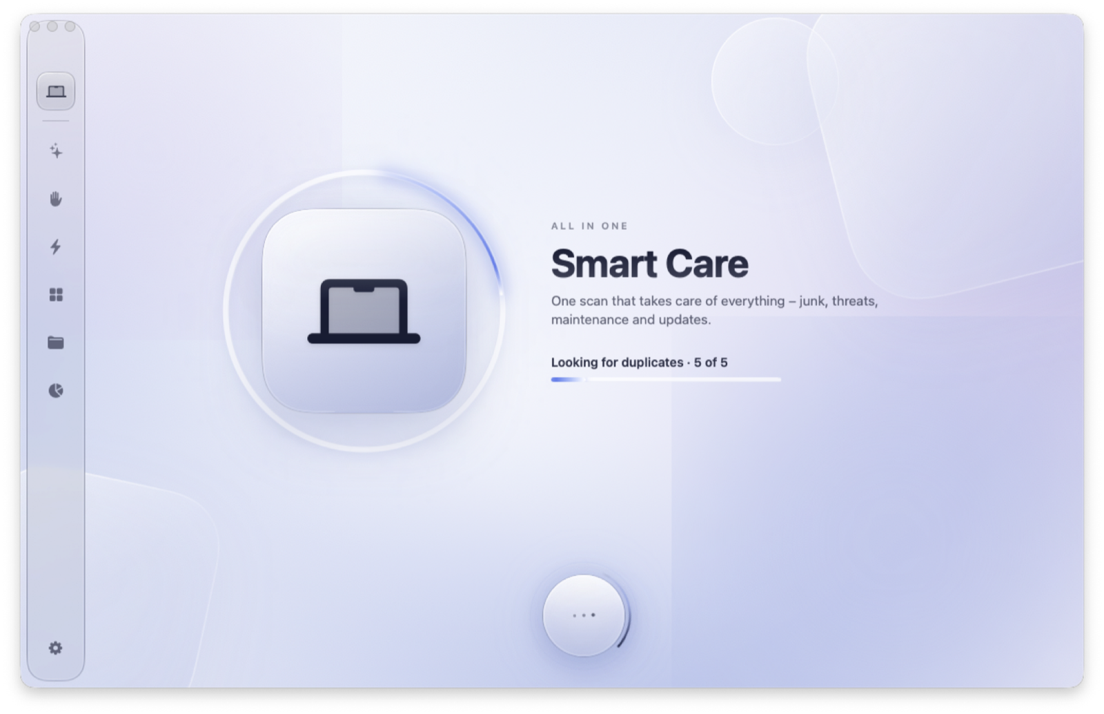 Cleanable running a Smart Care scan